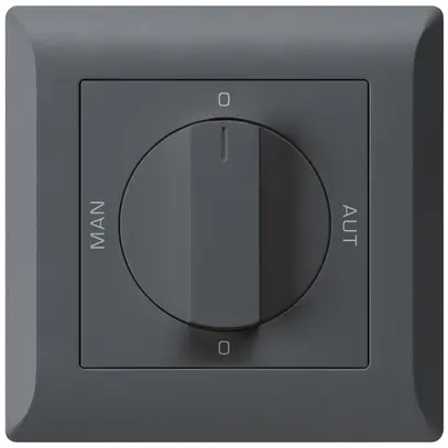 Interruttore rotativo INC 0-Man-0-Aut. antracite kallysto.line 2/1L con manopola 