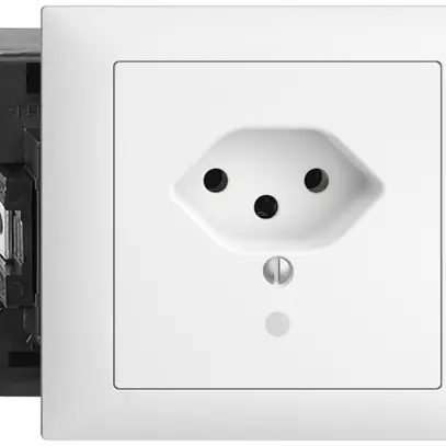 Presa INS EDIZIOdue T13 bianco 46…69mm(53mm) con LED verde 