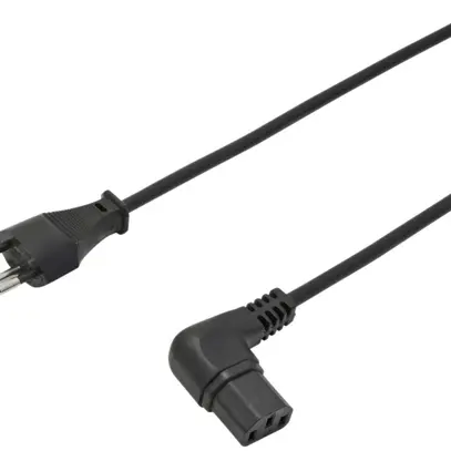 Cavo d'apparec.Td 3×0.75mm² 2m nero spina T12+CEE 113 ang. 