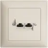Presa di raccordo INC 2×RJ45/s 8P sep.EDIZIOdue crema ITplus 