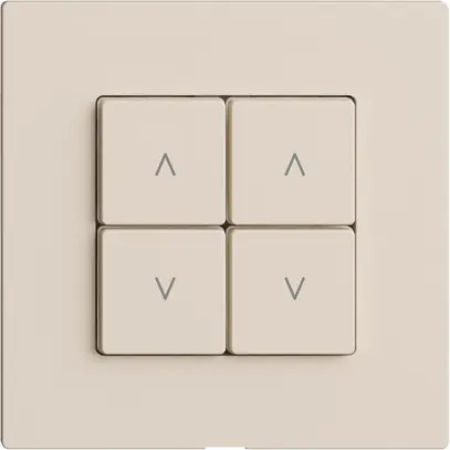 Comando per interruttore tapparelle 2c/4t Edue Wiser crema 