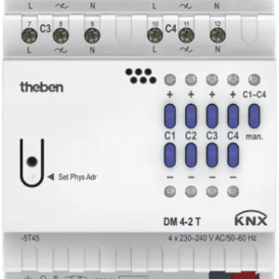 Actionneur-variateur KNX AMD Theben DM 4-2 T 4×200W 