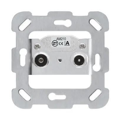 Intérieur pour prise antenne Hager R/TV montage F 10.5dB 2GHz 