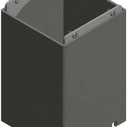 Potelet de raccordement Woertz à une face 100×100×100mm gris clair grd.4 1×Ø63mm 