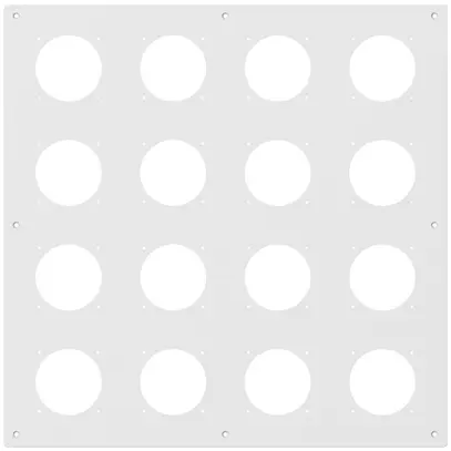 Plaque de montage ENC robusto 4×4 aluminium, blanc 