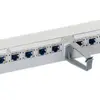 Pannello patch 19"R&M 1UA Rack 16×RJ45/s freenet cat.6 grigio 