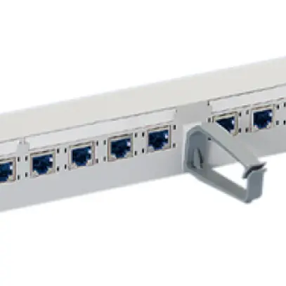 Pannello patch 19"R&M 1UA Rack 16×RJ45/s freenet cat.6 grigio 