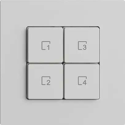 Pulsante scena 4 scene/4T Edue Wiser grigio chiaro 