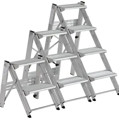 Sicherheitstreppe Plica Pratiko, 3 Stufen, Aluminium 