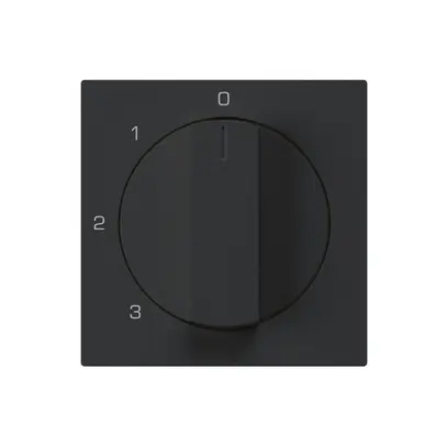 Abdeckset kallysto zu Drehschalter 0123 schwarz 