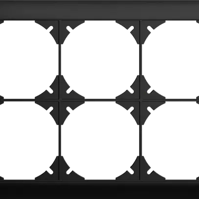 UP-Kopfzeile EDIZIOdue 2×3 schwarz 