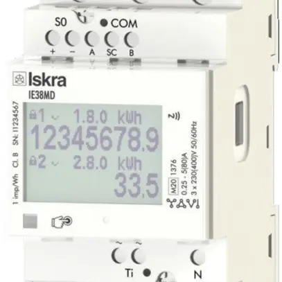 Contatore di energia digitale AMD trifase MID 80A bidirezionale M-Bus IR 