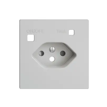 Kit frontal EDIZIOdue pour prise FI F, T13, shutter, gris clair 