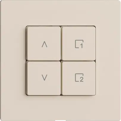 Kit copertura per interruttore tapparelle 1c scena/4t Edue Wiser crema 