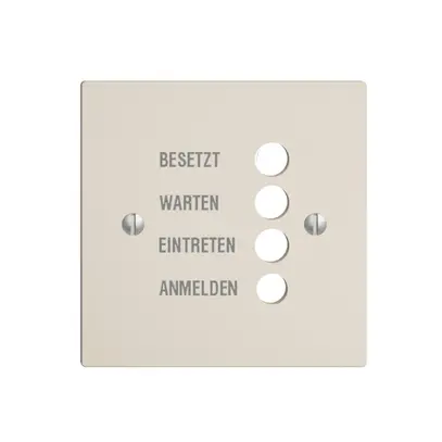 Plaque frontale EDIZIOdue crema, allemand 