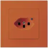 Prise ENC Hager KPR, 1×T23, illuminé, 16A 250V, orange 