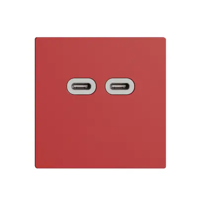 Presa USB 18W 2×tipo C Feller EDIZIOdue F 230V 3600mA berry 