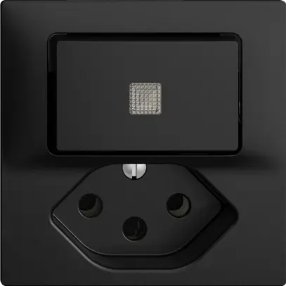 Combinazione lum.A-R/1L+T13 EDIZIOdue nero, con lente, LED giallo 