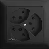 Presa INS EDIZIOdue 3×T13 nero 1×S 