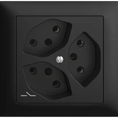 Presa INS EDIZIOdue 3×T13 nero 1×S 