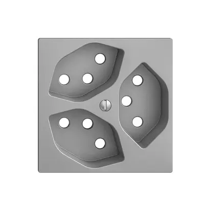 Placca frontale 3×T13 EDIZIOdue silver 