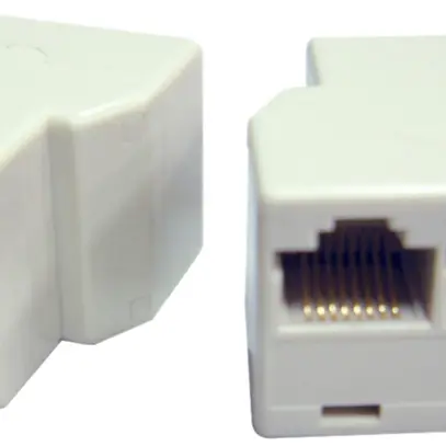 Adaptateur direct RJ45f/2×RJ45f UTP, beige 