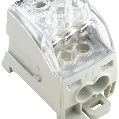 Blocco ripartizione WM WPD 104 1×25+1×16/2×16+3×10 1L a vite TS35 grigio 