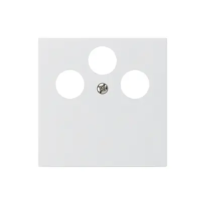 Placca frontale kallysto per R&M HWS bianco 3×coass.SAT 