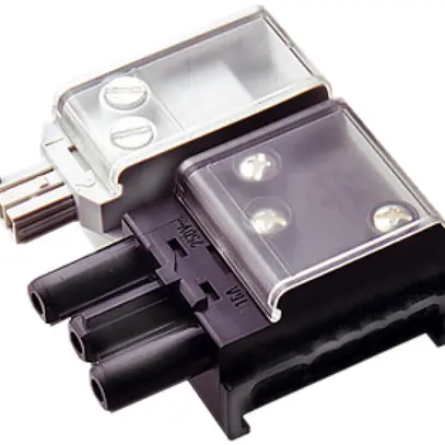 Scatola di raccordo cavo piatto Woertz Combi con presa 3P L3 + bus 