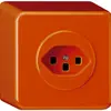 AP-Steckdose basico Typ 23 orange mit Steckklemmen 