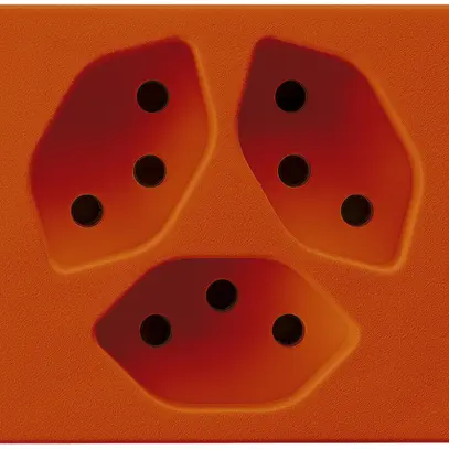 Prise FLF Hager 3×type 13 D orange 