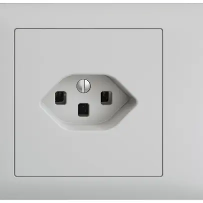 Prise INC EDIZIOdue T23 16A gris clair, 45…69mm, avec bornes enfichables 