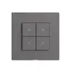 Kit recouvrement pour interrupteur stores 2c/4t Edue Wiser gris foncé 