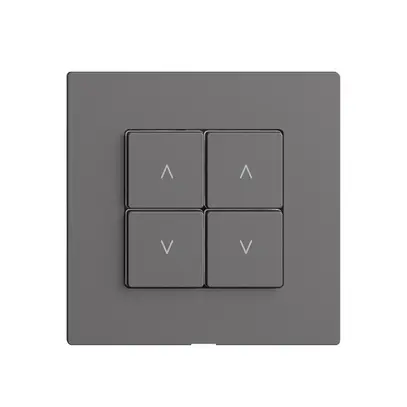 Kit recouvrement pour interrupteur stores 2c/4t Edue Wiser gris foncé 