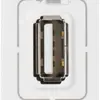 Presa di carica USB MOS 1 modulo, singolo bianco 