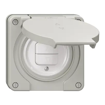 NUP-Storentaster NEVO, 1-Kanal, Einbautiefe 18 mm, 87×87 mm, lichtgrau 