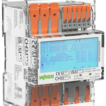 Compteur d'énergie WAGO 3×230/400V MID METAS Modbus M-Bus 4PS 
