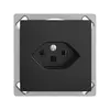 Presa INS EDIZIOdue T23 16A nero con morsetti innest. 
