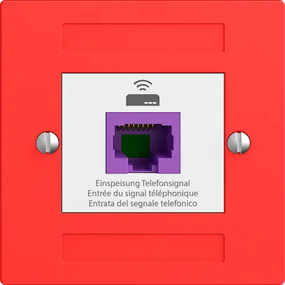 Prise de retour EDIZIOdue F 1×RJ45 p.Swisscom VoIP, 8 pôles, UTP, berry 