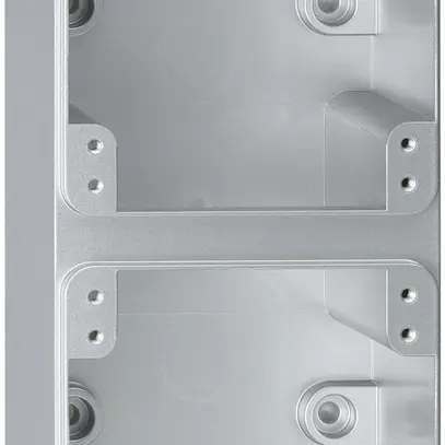 Boîtier AP robusto 2×1 aluminium 86×180×48mm 