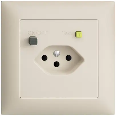 Prise ENC EDIZIOdue T13 FI 30mA FMI, crema 