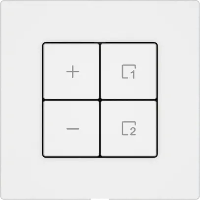 Station secondaire variateur EDIZIO.liv Wiser SNAPFIX® 1 scène 4 touches bc 