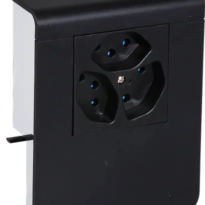 Support d'appareil Hager pour SL20080 noir, 3×T13 