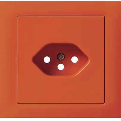 Kit frontal INC Hager kallysto pour prise G3 1×type 13 cadre enfichable orange 