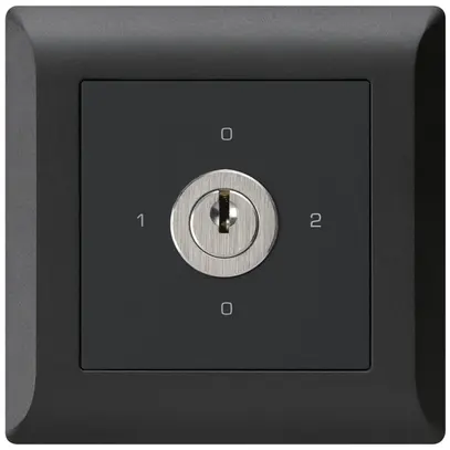 Interruttore rotativo INC kallysto.line 2/1L nero con serratura Kaba 8 