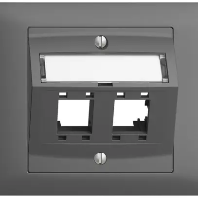 Kit de montage INC Edue BKE, avec capot de sortie oblique, p.2×RJ45, gris foncé 
