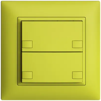 Poussoir ENC KNX 2× EDIZIOdue colore lemon RGB sans LED 
