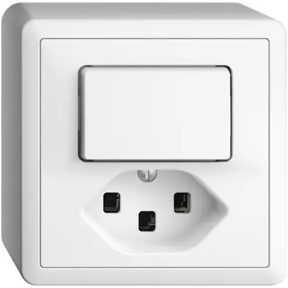 Combinaison AP 3/1L+T23 16A EDIZIOdue blanc 