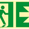 Piktogramm Rettungsweg nach rechts, 150mm 