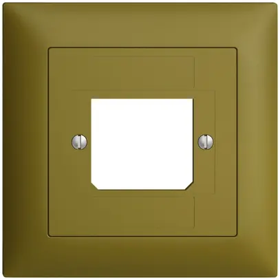 Kit frontal EDIZIOdue olive 88×88mm 1×TT 3×RJ 